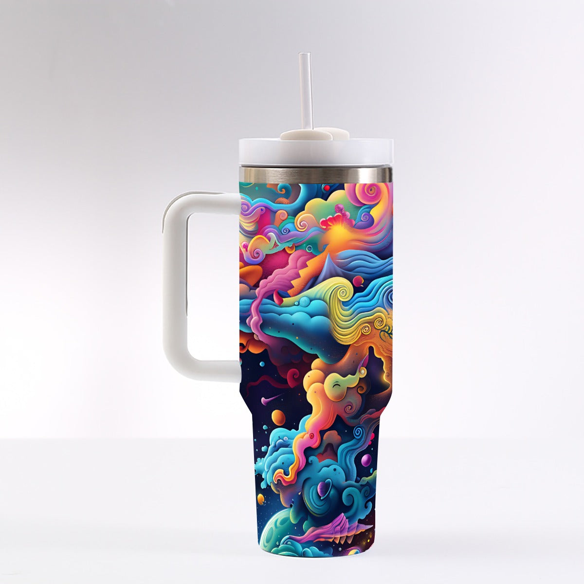 40 oz Tumbler With Handle - Large Capacity Insulated Cup with Straw, Leak-Proof Lid, 304 Stainless Steel for Travel Gym and Daily Use Yoycol