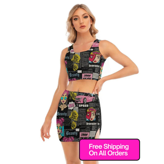 Camisole And Hip Skirt SetClothingApparel & Accessories > Clothing > Outfit Sets