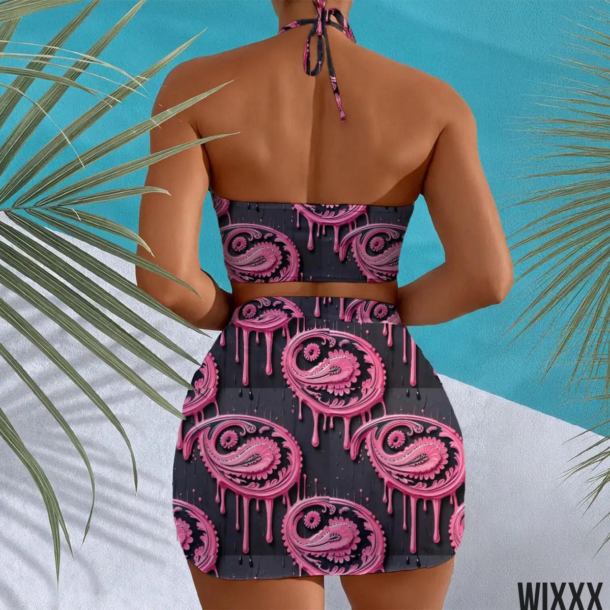 Halter Neck SwimsuitApparel & Accessories > Clothing > Swimwear > Swim Dresses
