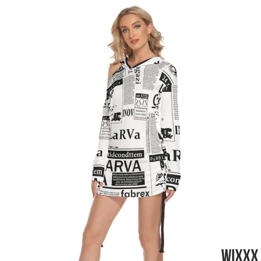 Off Shoulder Hooded DressApparel & Accessories > Clothing > Dresses