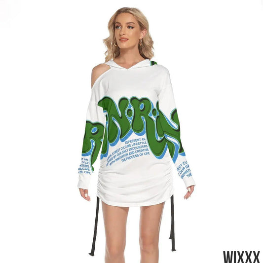 Off Shoulder Hooded DressApparel & Accessories > Clothing > Dresses