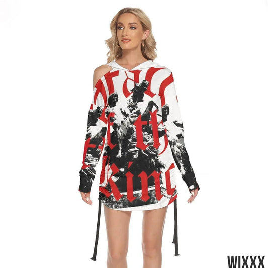Off Shoulder Hooded DressApparel & Accessories > Clothing > Dresses