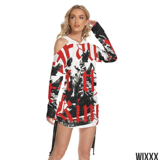 Off Shoulder Hooded DressApparel & Accessories > Clothing > Dresses