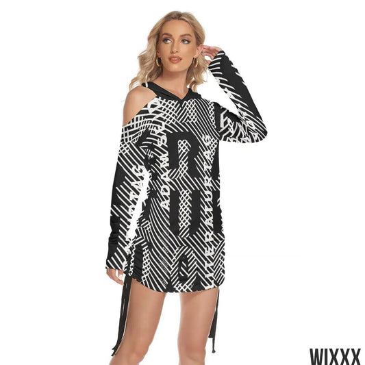 Off Shoulder Hooded DressApparel & Accessories > Clothing > Dresses
