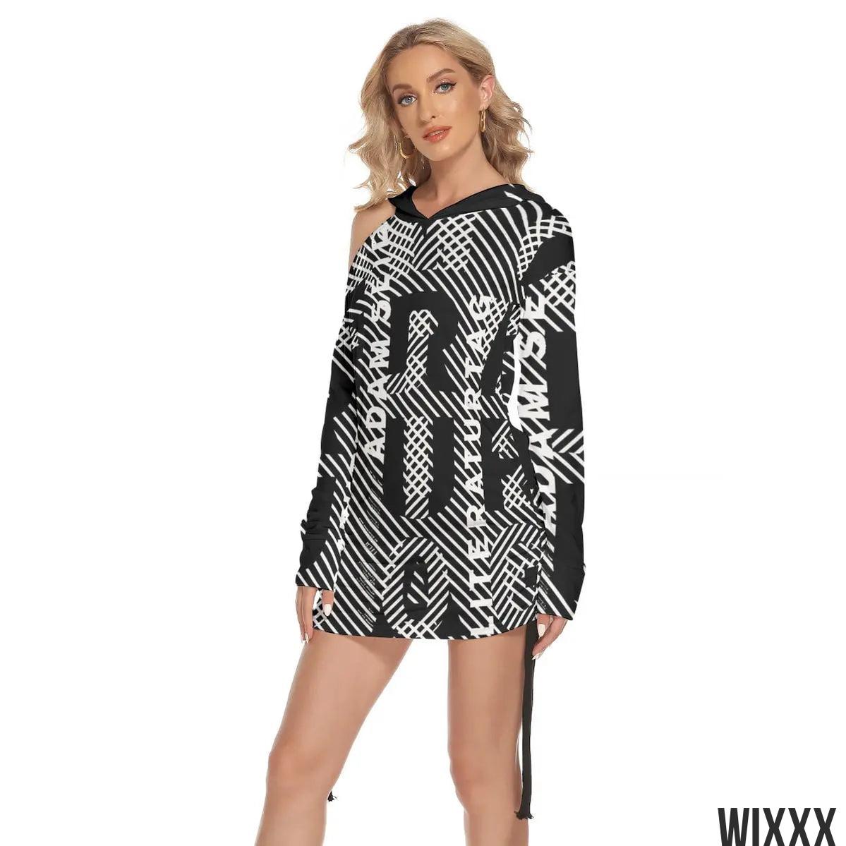 Off Shoulder Hooded DressApparel & Accessories > Clothing > Dresses