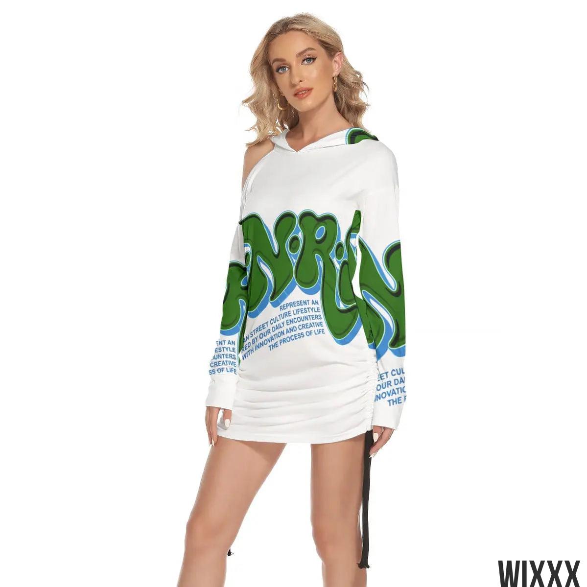 Off Shoulder Hooded DressApparel & Accessories > Clothing > Dresses