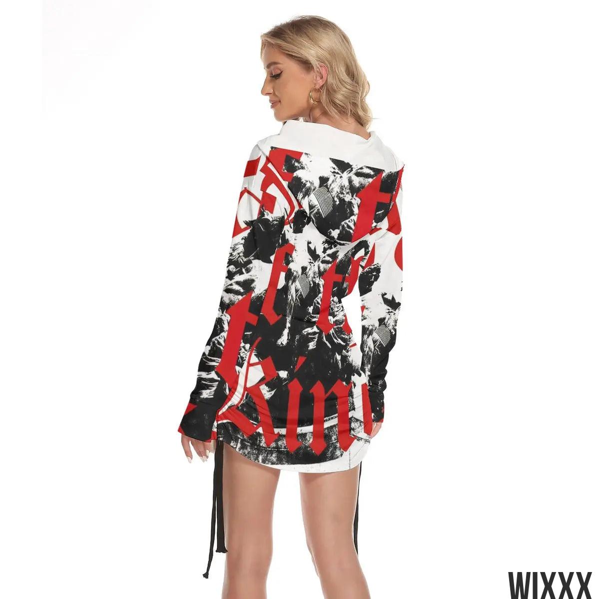 Off Shoulder Hooded DressApparel & Accessories > Clothing > Dresses