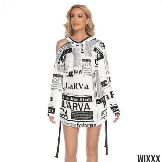 Off Shoulder Hooded DressApparel & Accessories > Clothing > Dresses