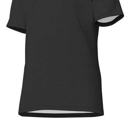 Men's black cotton T-shirt with round neck and regular fit, made from 100% breathable cotton for year-round comfort and durability.