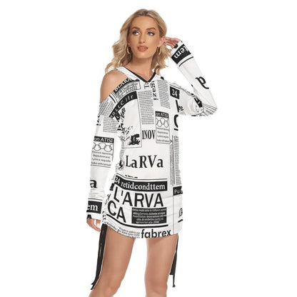 Off Shoulder Hooded Dress Yoycol