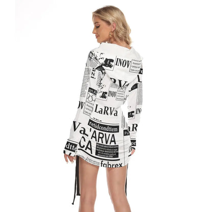 Off Shoulder Hooded Dress Yoycol