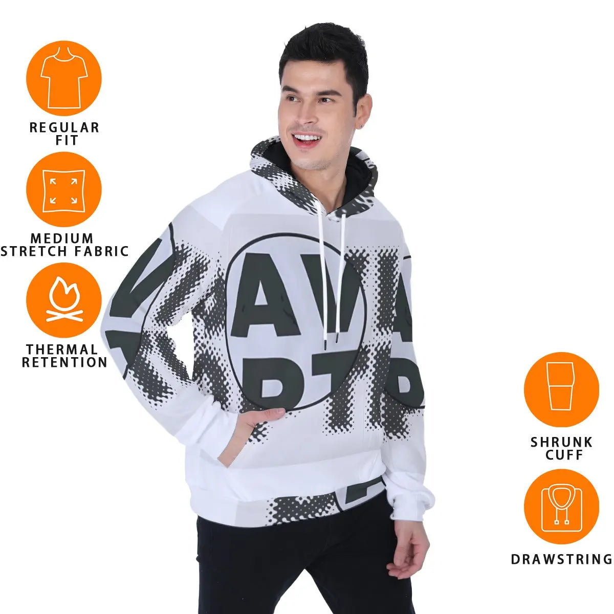 Men's Heavy Fleece Hoodie Wixxx