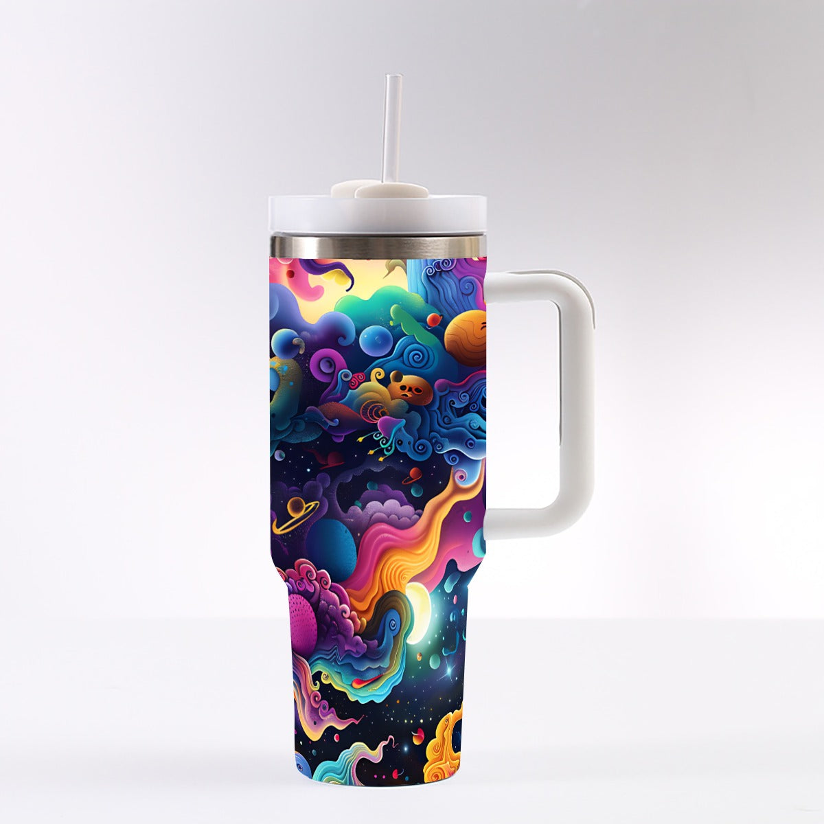 40 oz Tumbler With Handle - Large Capacity Insulated Cup with Straw, Leak-Proof Lid, 304 Stainless Steel for Travel Gym and Daily Use Yoycol