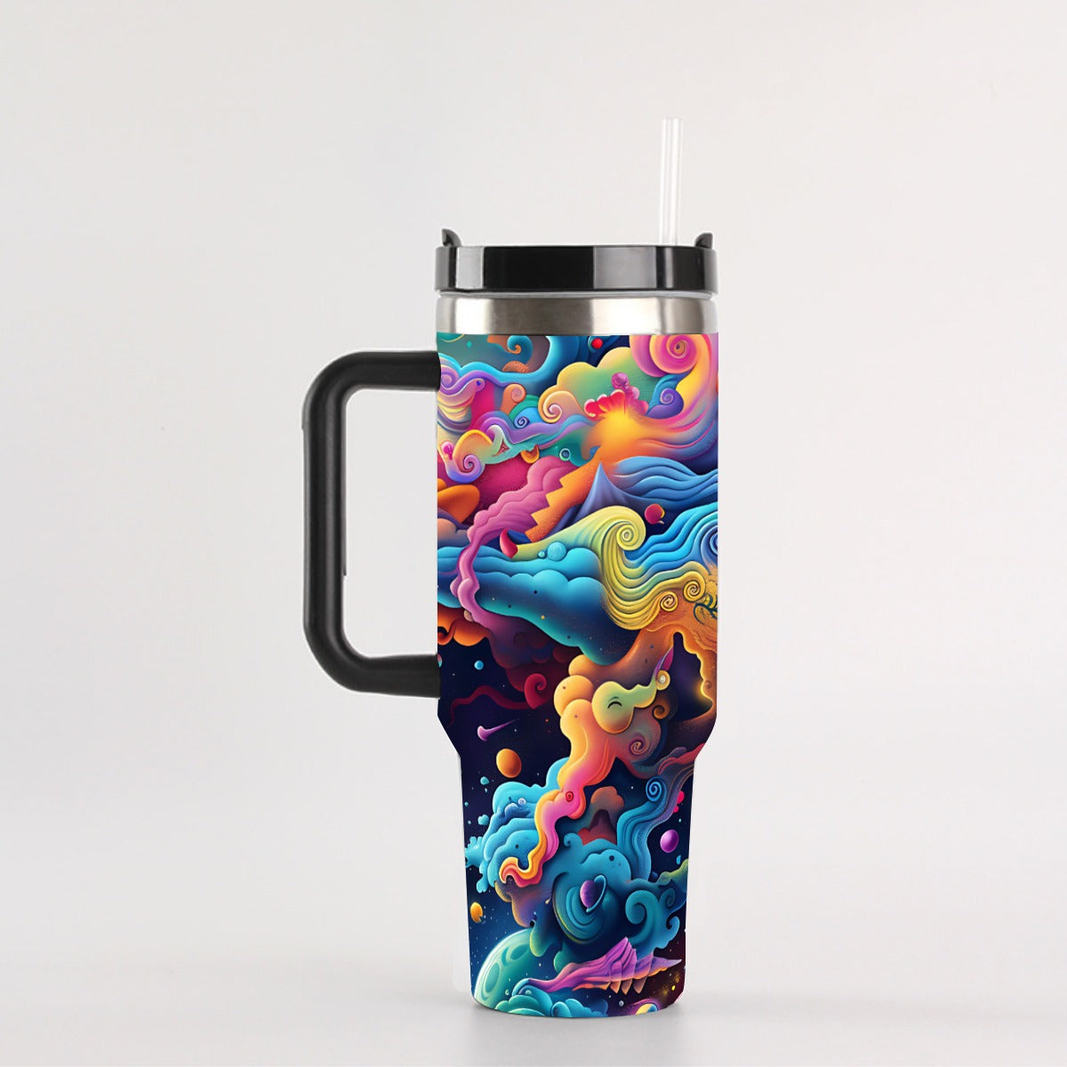 40 oz Tumbler With Handle - Large Capacity Insulated Cup with Straw, Leak-Proof Lid, 304 Stainless Steel for Travel Gym and Daily Use Yoycol