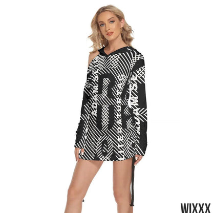 Off Shoulder Hooded DressApparel & Accessories > Clothing > Dresses