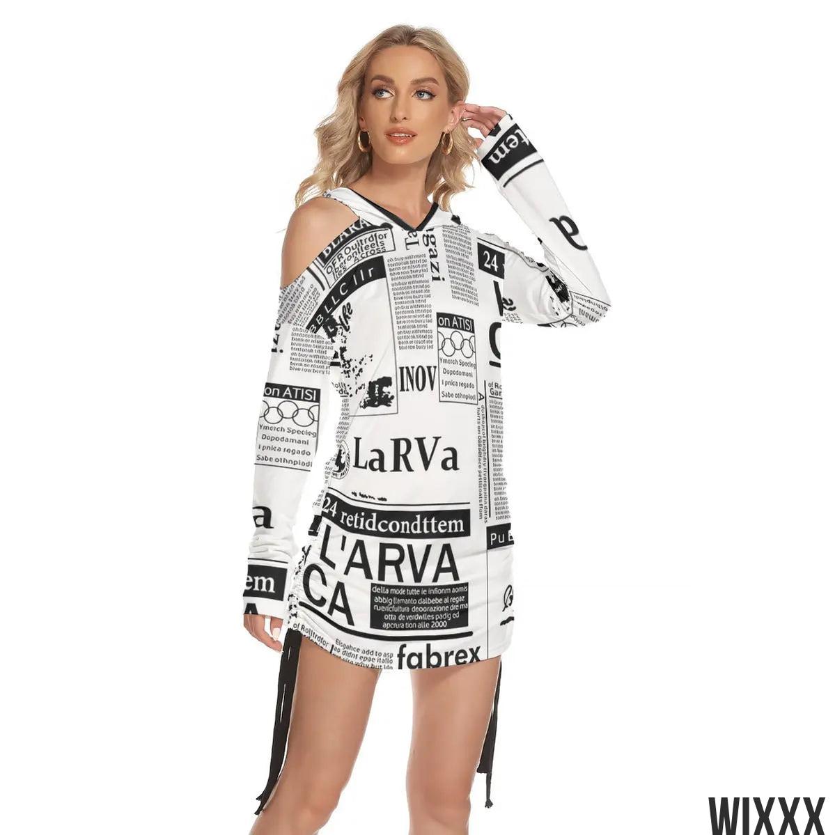 Off Shoulder Hooded DressApparel & Accessories > Clothing > Dresses